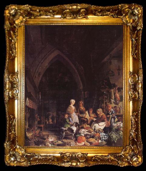 framed  Cuvelier Hippolythe Les Halles de Saint-Omer, ta009-2